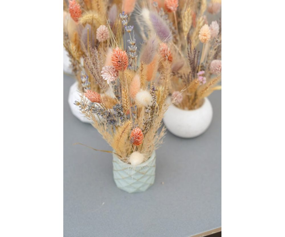 Amsterdam mini | Dried flower bouquet in concrete vases