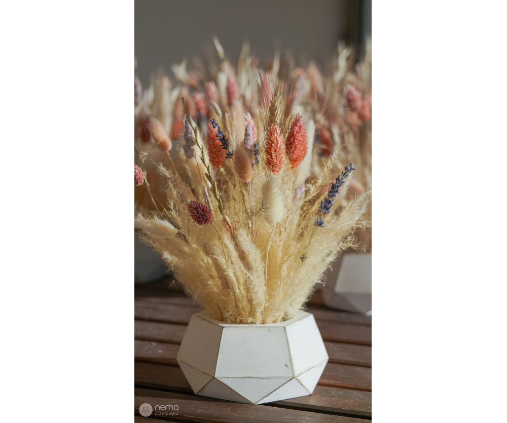 Paris large | Dried flower bouquet in concrete vases