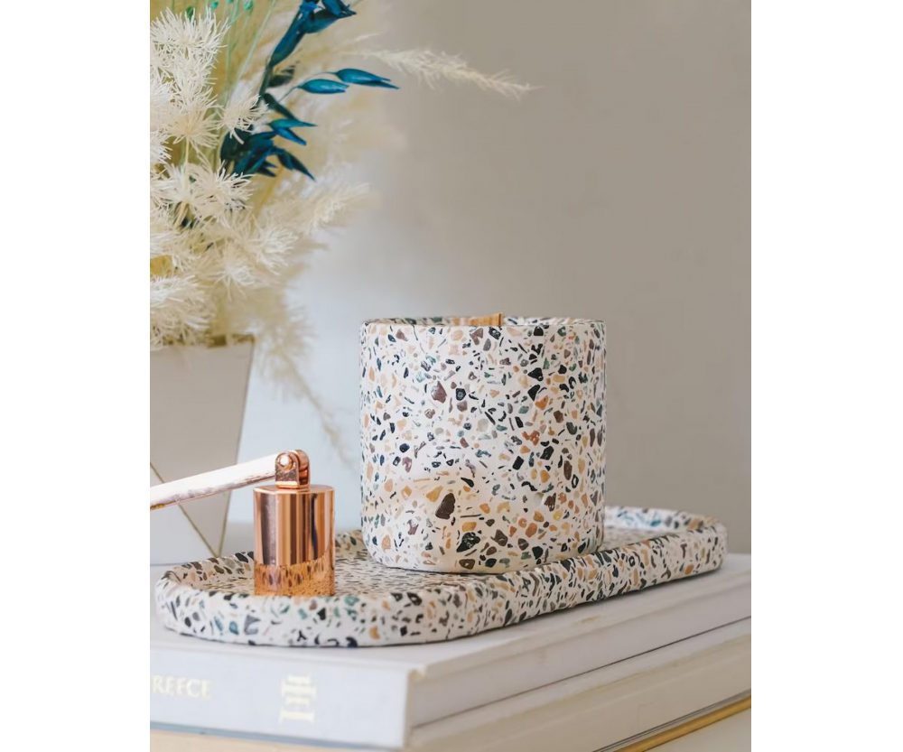 Terrazzo oval tray