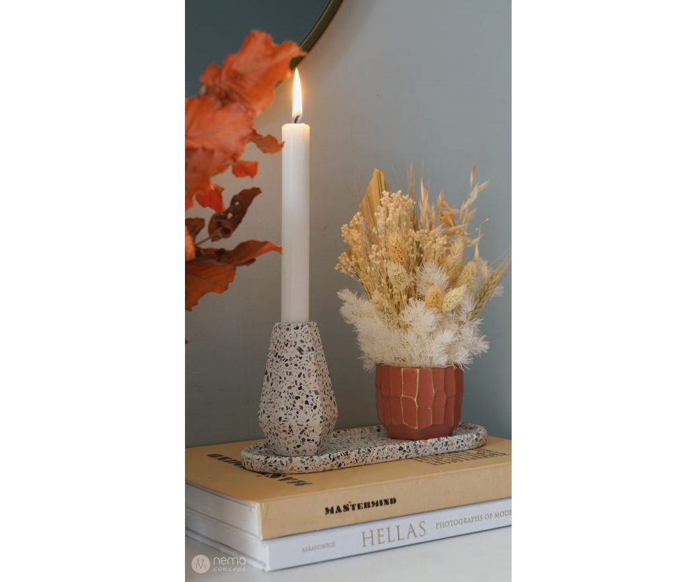 Terrazzo candlestick holders | Mosaic terazzo