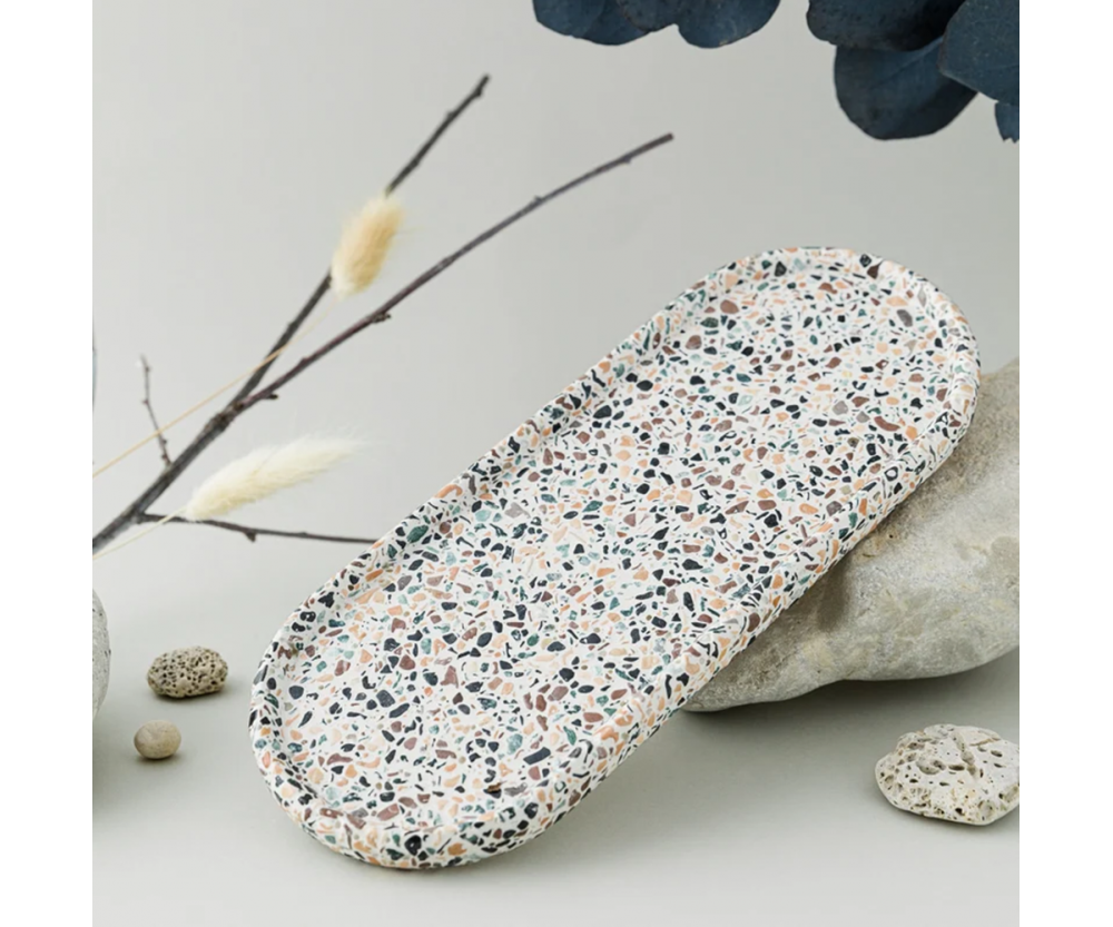 Terrazzo oval tray