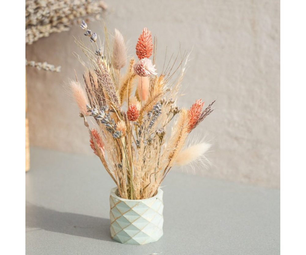 Amsterdam mini | Dried flower bouquet in concrete vases