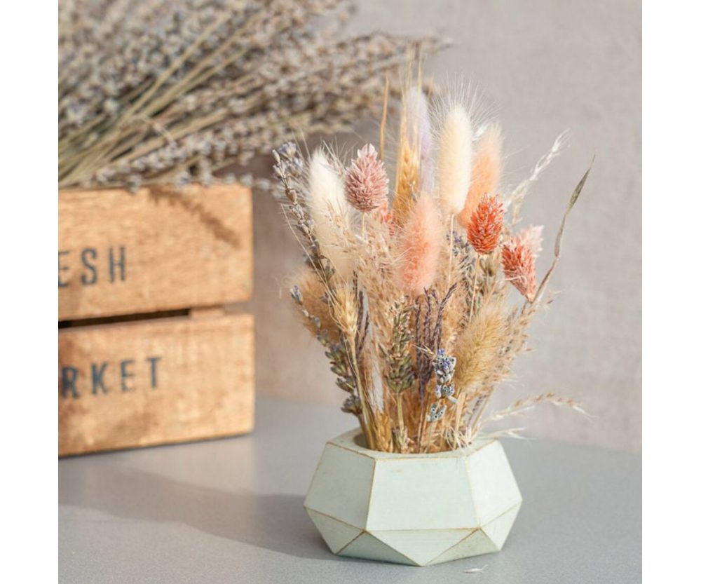 Porto mini | Dried flower bouquet in concrete vases