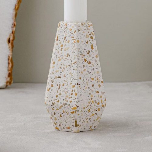 nema concept Terrazzo candlestick holders | sea pebble collection