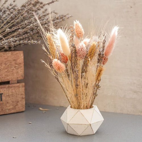 nema concept Paris mini | Dried flower bouquet in concrete vases