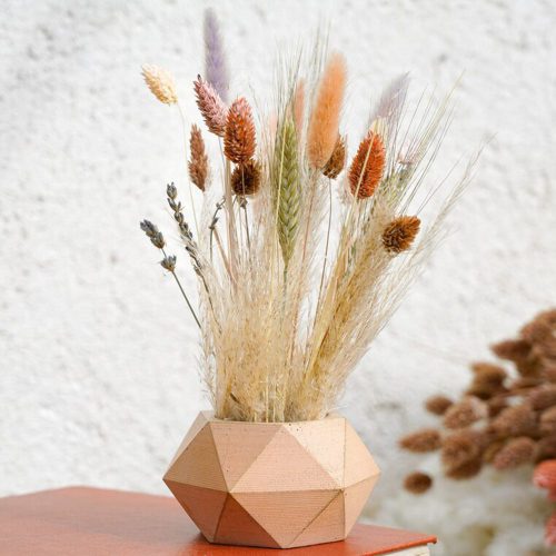 nema concept Porto large | Dried flower bouquet in concrete vases